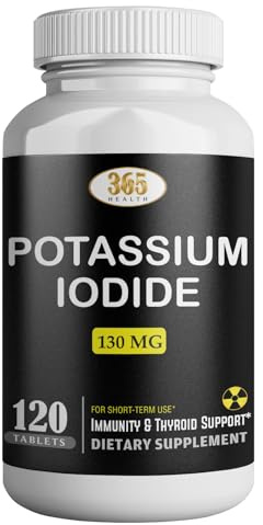 Potassium Iodide130 mg - KI Tablets- Potassium130 mg - USA Made Potassium Iodine Pills YODO Naciente, Yoduro de potasio - 120 Tablets