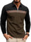 Ryehack Men's 1/4 Zip Polo Shirts Casual Long Sleeve Tops Raglan T-Shirt Golf Shirt Regular Fit S-3XL