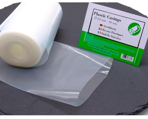 Sterildarm 65mm / 10mts - Kunstdarm Kunststoffhülle Wurstherstellung Wursthaut
