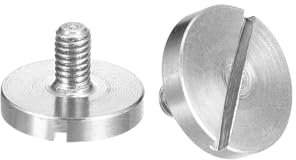 QUARKZMAN Tornillos de Cabeza Plana Grande Ranurada M3x4mm, 5 Piezas de Acero Inoxidable 304 para Decoración