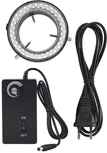 Mikroskop-Ringlicht, LED Ringlicht Zubehör für Digitale Mikroskope, 56 LEDs, Verstellbare Ringlicht-Beleuchtungslampe für Stereomikroskop-Objektivadapter für die Schmuckreparatur