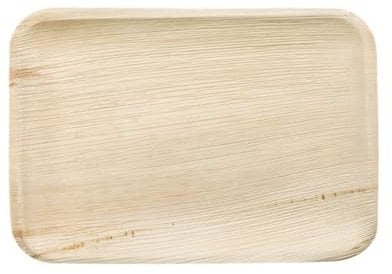 HOT BARGAINS 12 X Palm Leaf Tray 10 X 14 Inch Disposable Plates Rectagular Shape 100% Biodegradable Compostable for Social & Commercial use (12, Rectangualar Tray (10x14))