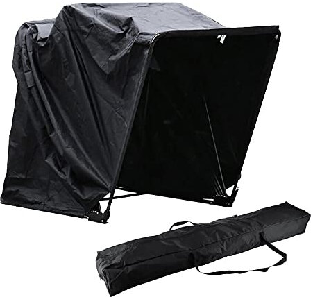 Bâche de protection pliable pour moto, scooter, cyclomoteur, vélo, garage, avec sac de transport, pliable, protection UV, étanche, de qualité supérieure, noire
