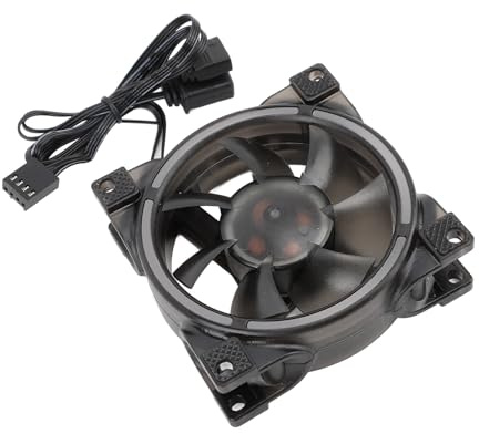 ciciglow Ventilateur de Boîtier PWM 5V ARGB de 80 Mm, Ventilateur de Boîtier PC à Roulement Hydraulique Silentfan à 7 Pales, pour Refroidir PC ou Jeux