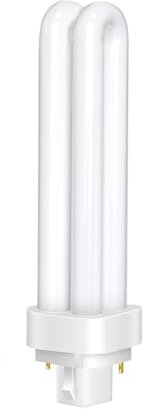 Bombillas G24d-3, 2-Pin PLC Tubo 26W, Luz Blanca Fría 6500K, 1600LM, Tubo de Doble Vuelta 2U, Lámpara Fluorescente de Bajo Consumo de Alta Eficiencia, Apto Para Cocina, Dormitorio, Comedor, Pack de 1