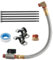 Extended Tank Drain Valve Assembly Kit for Air Compressor,SUNROAD Including 10 Inches Air Compressor Tank Drain Hose 1/4 inch NPT, 1/4 to 3/8 Brass Adapter & Routing Clamp