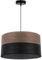 Light-Home Emily Lampenschirm Hängelampe Hängeleuchte - Deckenlampe Industrial für Wohnzimmer Schlafzimmer und Esszimmer - Moderne Pendelleuchte aus Furnierholz - Nussbaum - Schwarz 40 cm