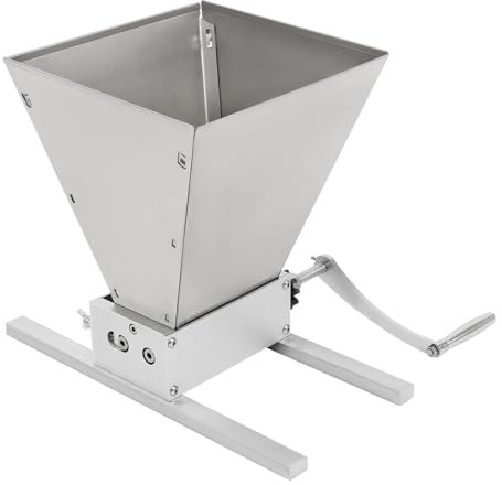 Kornmühle Handmühle, 4L Malzmühle, 22x21cm Trichteröffnung Manuelle Getreidemühle Mahlwerk Getreidemühle Manuelle 0-2.5mm Einstellbarer den Walzen Geeignet zum Mahlen von Mais, Weizen, Erdnüssen
