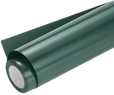 sourcing map Heat Transfer Vinyl Roll 12 x 8ft Deep Green | HTV Transfer Vinyl Iron On Vinyl,for T-Shirts,DIY Heat Vinyl Design,Easy to Cut & Weed