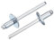 sourcing map 100Pcs 5/32x5/16 Large Flange Head Blind Rivets, Zinc-Plated Carbon Steel Grip and Mandrel Cap Blind Rivets, Silver