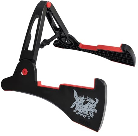 Foldable Guitar And Bass Stand With Small Designs Stringed Instrument Holder Suitable For Easy Transport And Storage