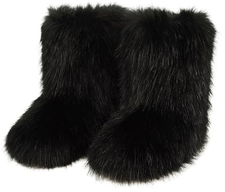 Regali Di Natale Stivali Da Neve Donna Stivali Uomo Donna Inverno Scarpe Da Neve Caldi Snow Boots Impermeabili Stivaletti Pelliccia Stringate Outdoor Scarponi Sci Donna 24.5 Scarpe Trekking Neve Donna