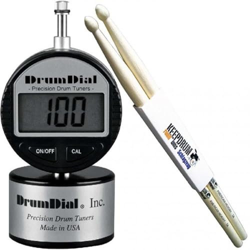 Drum Dial Digital Schlagzeug Stimmgerät DDD mit keepdrum Schlagzeugstöcken