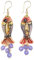 MARARDI Orecchini Italiani Ceramica di Caltagirona [Pesce Lilla] Lungo per le Donne Handmade Gioielli Italiani Originali Eleganti per Tutti i Giorni Eventi Matrimoni Occasioni Speciali