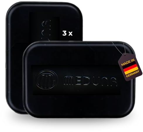 MEDUNA Premium Seifendose 3X - 10x7x3,5cm nachhaltige & hygienische Seifenbox für Feste Seifen - Seifenbehälter belüftet & wasserdicht - für Bad, Dusche, Camping & Reisen - Zero Waste Seifenschale