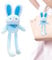 Buerfu Pull Up Plush Toy Bunny, Bunny Plüsch, 11inch interaktive Osterhase gefülltes Tier, Super weicher und interaktiver, schaltbarer Ohrschlüsselketten für den Anhänger des Rucksacks für Ring Charme