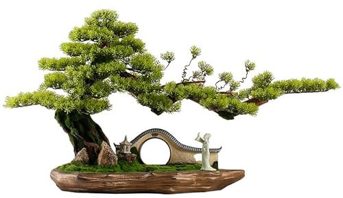 MENGLI-2024 Künstlicher Bonsai-Baum Neu Chinesischen Rückfluss Weihrauch Brenner Künstliche Bonsai Baum Hause Wohnzimmer Veranda Büro Gefälschte Pflanzendekoration