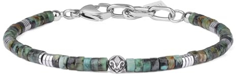 COAI Männer Armbänder aus 4x2 mm Edelsteinperlen mit 6 mm Iris-Perlen für Herren