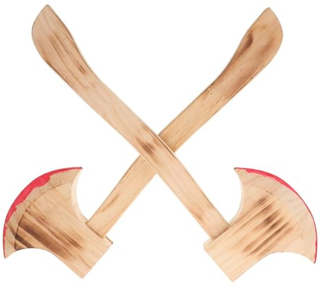 BESPORTBLE 2pièces Hache Décorative Bois Fausse Accessoire de Festival pour Cosplay Décoration de Hache Ensanglantée Ornement de Fête