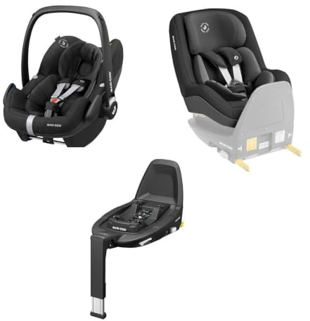 Maxi-Cosi Pebble Pro & Pearl Pro² Car Seat, FamilyFix 3 Bundle, 0-4 Years