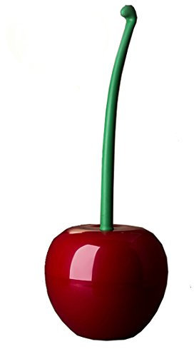 Soporte para cepillo de inodoro en forma de cereza, de plástico