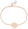 Gravado Armkette aus Roségold-Edelstahl mit Kreis und Sternzeichen Gravur, inkl. Geschenkbox, Karabinerverschluss, Damen Schmuck