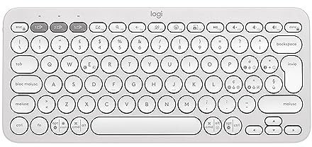 Logitech Pebble Keys 2 K380s, tastiera wireless Bluetooth multidispositivo con tasti di scelta rapida personalizzabili, Easy-Switch, Windows, macOS, iPadOS, Android, ChromeOS, italiano QWERTY
