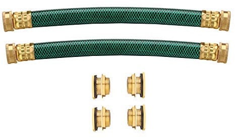 WADEO Regentonnen Verbindungsset, 27 mm (1 1/6), Schlauch: 30.5 cm Regentonnenverbindung