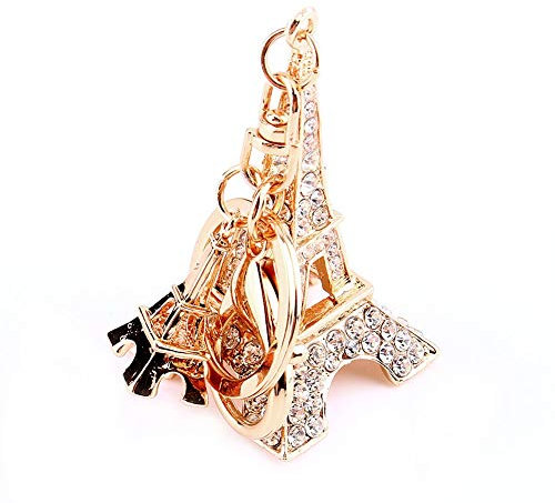 Hztyyier Eiffelturm Schlüsselbund Bling Kristall Eiffelturm Schlüsselbund Cute Purse Bag Charm Anhänger Schlüsselanhänger Handtasche Accessoires für Mädchen Frau