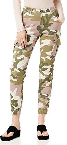 Urban Classics Ladies High Waist Camo Cargo Pants Pantalon Femme, Camo Rose Crépuscule, 50