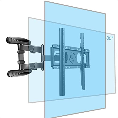 HILLPORT TV Wall Mount Vertical Supports 40-80 Full Motion Rotate Tilt Bracket, Swivel Corner Articulating Stand, max VESA 600×500mm up to 110lbs DY4080