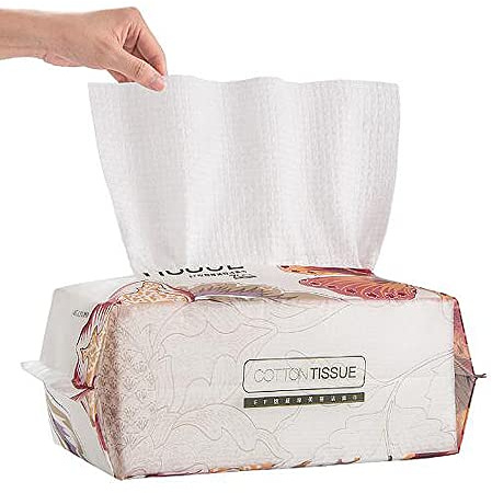 OUGEER 70 pieces/Pack Disposable Cleaning Face Towel, Non-woven Fabric Disposable Wipers Washcloths, Makeup Facial Soft Pads, Disposable Beauty Towels,Thickened Version