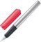 LAMY nexx leichter, stabiler Füllhalter 0D5 aus Aluminium mit Kappe in neoncoralred mit rutschfestem Griffstück und Edelstahlfeder in Federstärke M, ideal für Schreibanfänger, die Schule oder Uni