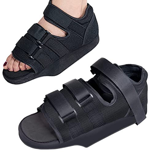 OrtoPrime Postoperationsschuh mit verstellbarem Stiel, orthopädische Schuhe für die Operation des Fußes, zweiseitiger postchirurgischer Schuh (Größe L (42-44)