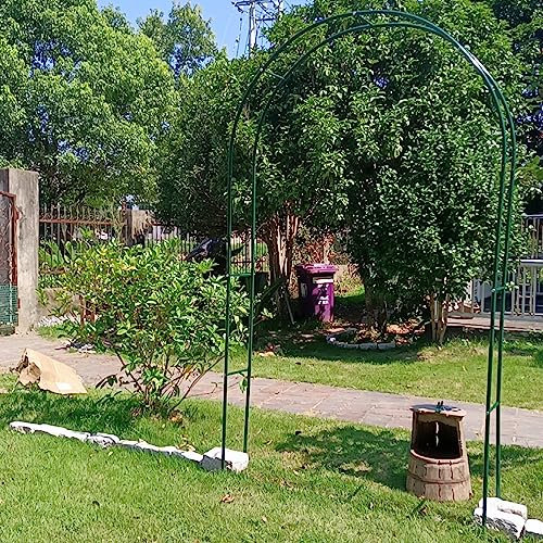 Rosenbogen aus Metall Stabil, Gartenbogen Metall, Torbogen Rankhilfe für Kletterpflanzen, Pergola Metall Rankgitter, Rosenbogen Rost, für Garten, Hinterhof, Rasen ( Color : Green , Size : 140x230x25cm