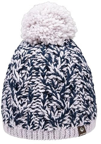 Giesswein Mütze Seeköpfle - Merino Beanie Damen & Herren mit Fleece, Wintermütze mit Bommel, Strick Mützen für Frauen Winter, Strickmützen & Wollmütze