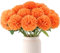 Hananona Künstliche Chrysanthemen, Kugelblumen, Orange, künstliche Mütter, Seide, Herbstblumen für Herbst, Heimdekoration, Innendekoration, Tischdekoration, Tafelaufsatz (12, Orange)