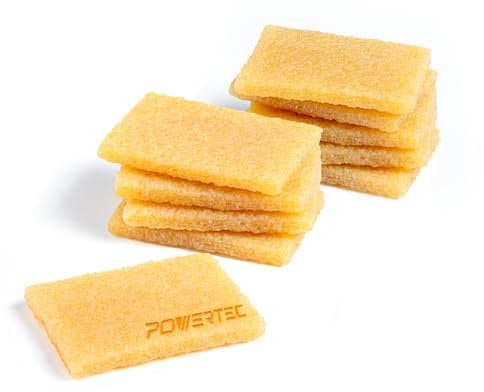 POWERTEC 71895-P2 Abrasive Belt Cleaner for Sanding Belts, Discs & Sandpapers, Natural Rubber Eraser Abrasive Cleaning Blocks for Sanders, Skateboards, Shoes, Pickleball Paddle, Grip Tapes, 10 Pack