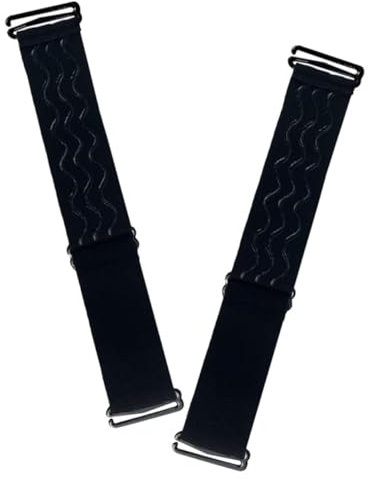 Beavorty 2pcs Black 30mm Wig Elastic Bands Silicone Adjustable Elastic Band for Wigs Fixation for Hook Ends Suitable for Secure Wearing