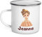 Chatcripant Tasse Personnalisable Prénom Enfant Fantaisie Mug Petite Fille Garçon Gobelet Verre Métal Acier Céramique Déjeuner Cadeau Noël Anniversaire (Princesse)