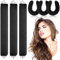 3 Stück Lockenwickler, Abeillo Heatless Curls Band, Locken Ohne Hitze, Locken ohne Heatless Curl Set, DIY Locken über Nacht, Lockenwickler Groß für Langes Mittleres Haar (Schwarz)