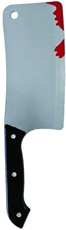 The Fancy Dress Halloween Bloody Knife Cleaver Prop with Fake Blood Detail, DIY Scary Decor Zombie Weapon Horror Party Cosplay Props Costume Accessories, (Bloody Cleaver Weapon)