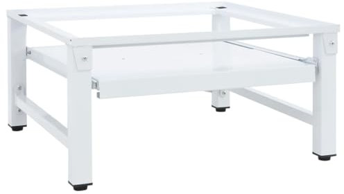 Homgoday Washing Machine Pedestal with Pull-out Shelf White Washer & Dryer Accessories Home & Garden