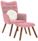 Xichuzi Relaxsessel mit Hocker Rosa Samt, Fernsehsessel, Kinosessel, Lesesessel, Tv Sessel, Ohrensessel, Armsessel, Seselstuhl Wohnzimmer - 4016825