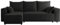 4ALL HOME Ecksofa mit Schlaffunktion Tobi 246x145 cm - Couch - Sofa mit Bettkasten - Eckcouch - L-Form - Schlaffsofa - Schlafsofa mit Bettkasten - Universal (Cord Poso 34 Graphit)