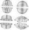 DOITOOL 4Satz Teiliges Aluminiumlegierung Badebomben Formen DIY Badekugel Silikonformen Für Basteleien Und Selbstgemachte Badebomben