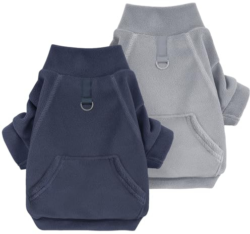 Mosukoirl Hundepullover Hund Hoodie Haustier Warme Mäntel Baumwolle Sweatshirts Hund Kleidung mit Tasche Welpe Pullover Hund Overall für kleine mittlere Hunde