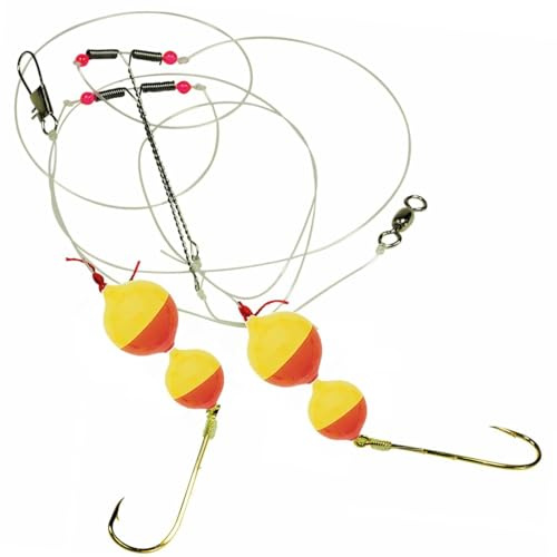 Dieter Eisele Select Vorfach rot/gelb 110cm 0,40mm 2/0 - Meeresvorfach für Dorsche, Meeresvorfächer zum Brandungsangeln