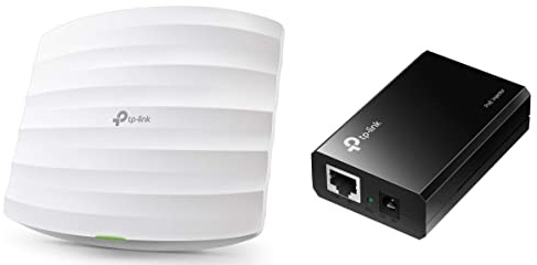 TP-Link EAP225 Access Point Wi-Fi AC1350 Dual Band Wireless AP & PoE150S PoE Injector IEEE 802.3af, 2 Porta RJ45 10/100/1000Mbps