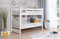 TiCAA Etagenbett, Kinderbett, Stockbett Funktionsbett für Kinder mit Treppe & Zwei Liegeflächen teilbar aus Kiefer Massivholz Weiß Bettgestell 90 x 200